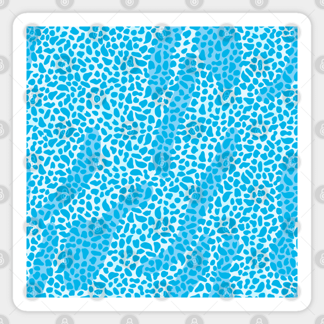 Blue Leopard Pattern Sticker by Oonamin